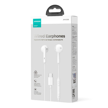 Handsfree USB-C Joyroom JR-EC05, Biela
