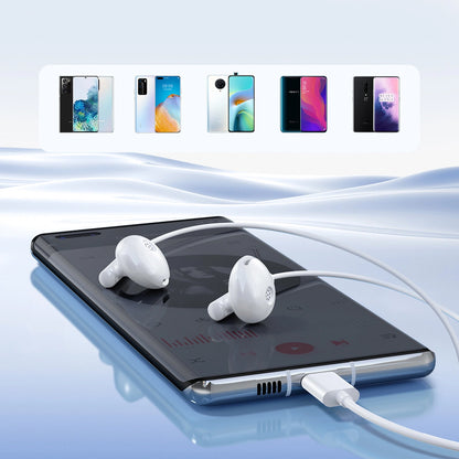 Handsfree USB-C Joyroom JR-EC05, Biela