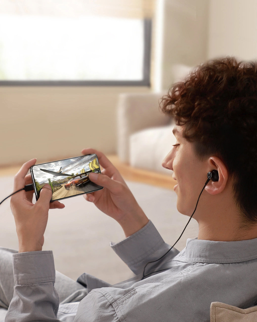 Handsfree USB-C Joyroom JR-EC07, Čierna