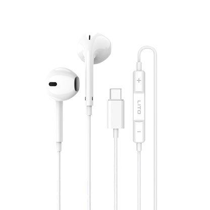 Handsfree USB-C Lito LF01T, Biela