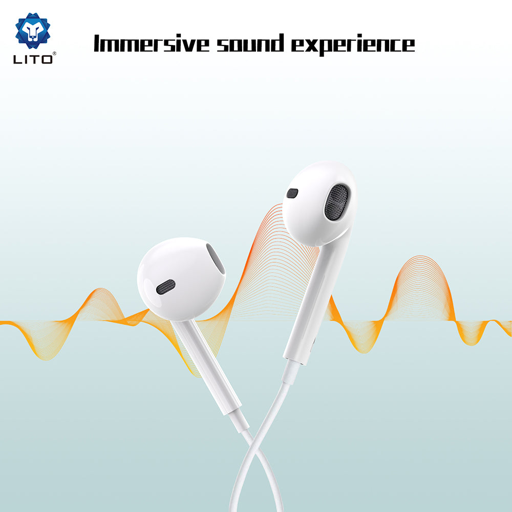 Handsfree USB-C Lito LF01T, Biela