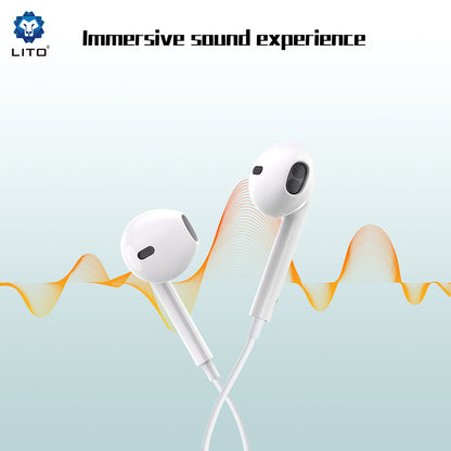 Handsfree USB-C Lito LF01T, Biela