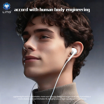 Handsfree USB-C Lito LF01T, Biela