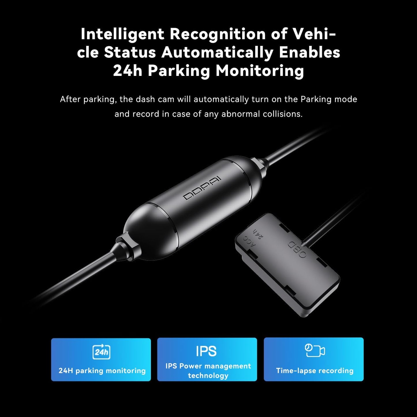 Hardwire OBD DDPAI DC001 pre kameru E3 / Mini5 / N1 Dual / N3 / N3 Pro / N5 Dual / Z40 / Z50