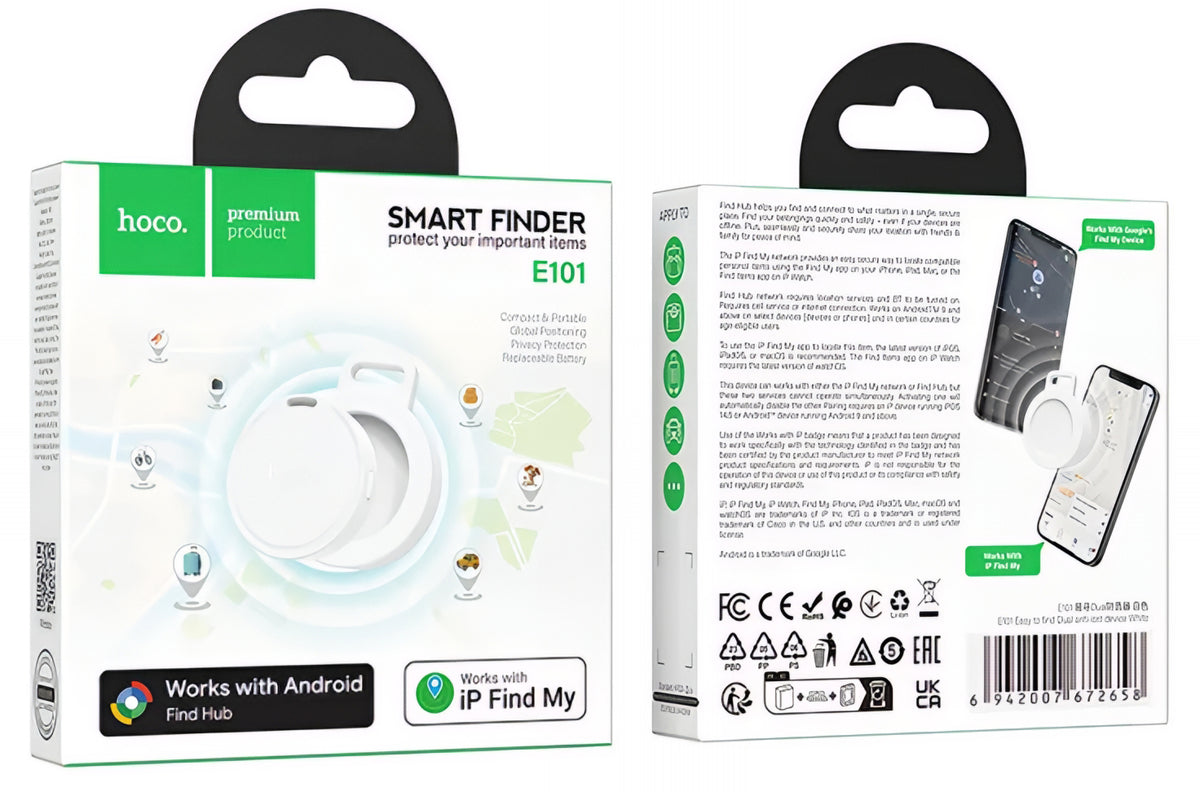 HOCO SmartTag E101 pre iOS / Android Series, Biela