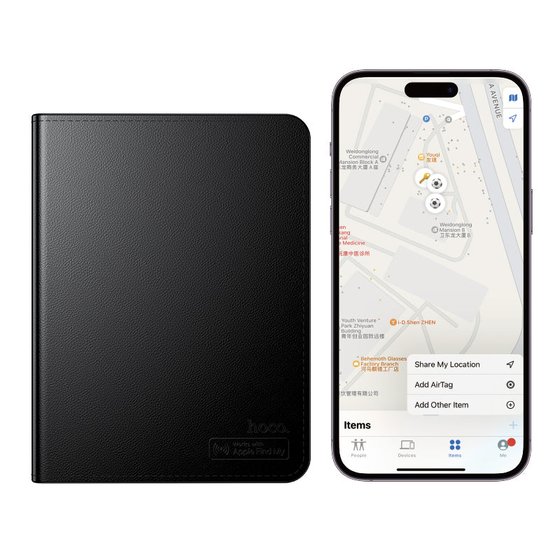 HOCO SmartTag Passport E91G pre iOS Series, Čierna