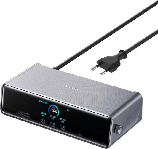 Multifunkčný hub Anker Prime, 3 x USB-A - 4 x USB-C - 1 x Display Port - 2 x HDMI - 1 x Jack 3,5 mm - 1 x RJ45 - 1 x SD - 1 x microSD, Sivý A83B33A1