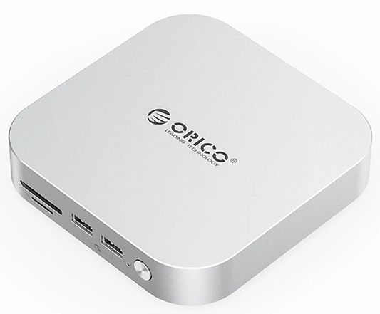 Multifunkčný hub Orico MiniLink M49P pre Apple Mac Mini M4, 9v1, strieborný