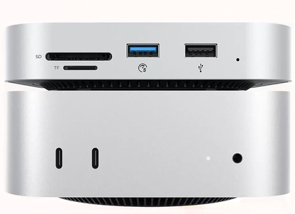 Multifunkčný hub Orico MiniLink M48PR pre Apple Mac Mini M4, 9v1, strieborný