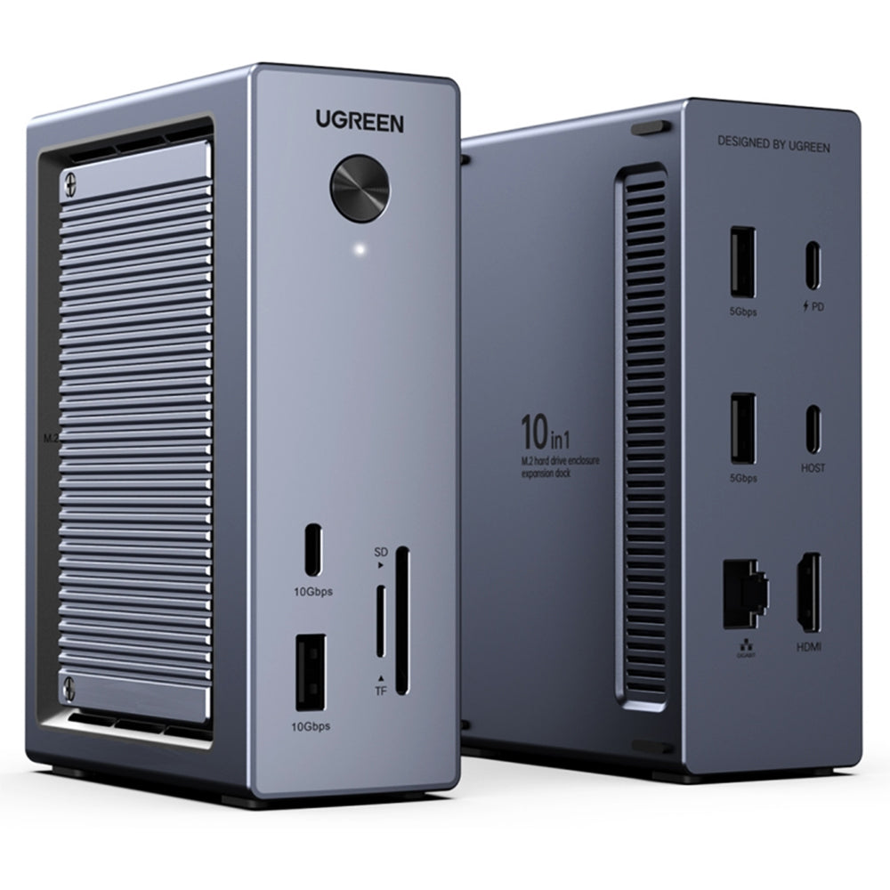 Multifunkčný Hub UGREEN CM923 (55735), 10v1, Sivý