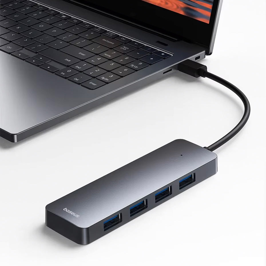 Hub USB Baseus UltraJoy Lite, 4 x USB-A 3.0, Sivý B0005280B811-00
