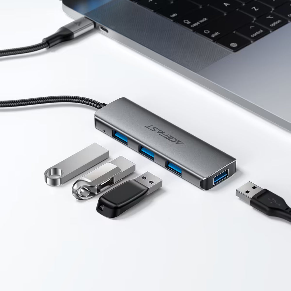 Acefast J15 USB-C Hub, 4-in-1, Gray