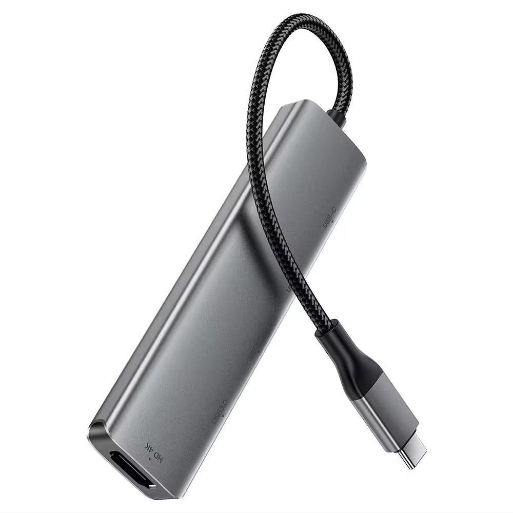 Hub USB-C Acefast J16, 5v1, Sivý