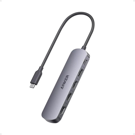 Hub USB-C Anker, 2 x USB-A - 1 x USB-A 3.0 - 1 x USB-C - 1 x HDMI, Sivý A8357HA0