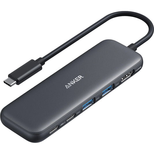 Hub USB-C Anker 332, 2 x USB-A - 2 x USB-C - 1 x HDMI, Sivý A8355H11