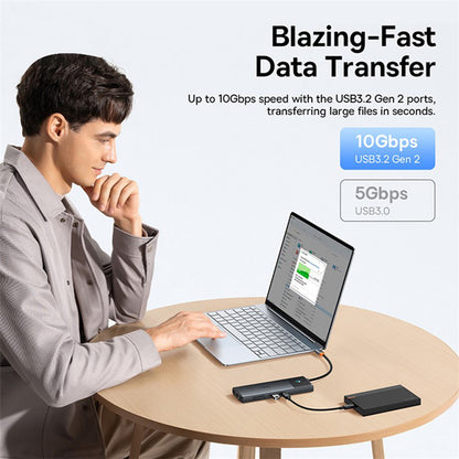 Hub USB-C Baseus Gleam II, 10in1, Čierny B0114200