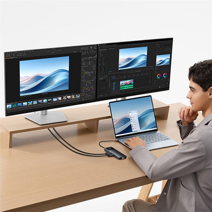 Hub USB-C Baseus Gleam II, 10in1, Čierny B0114200