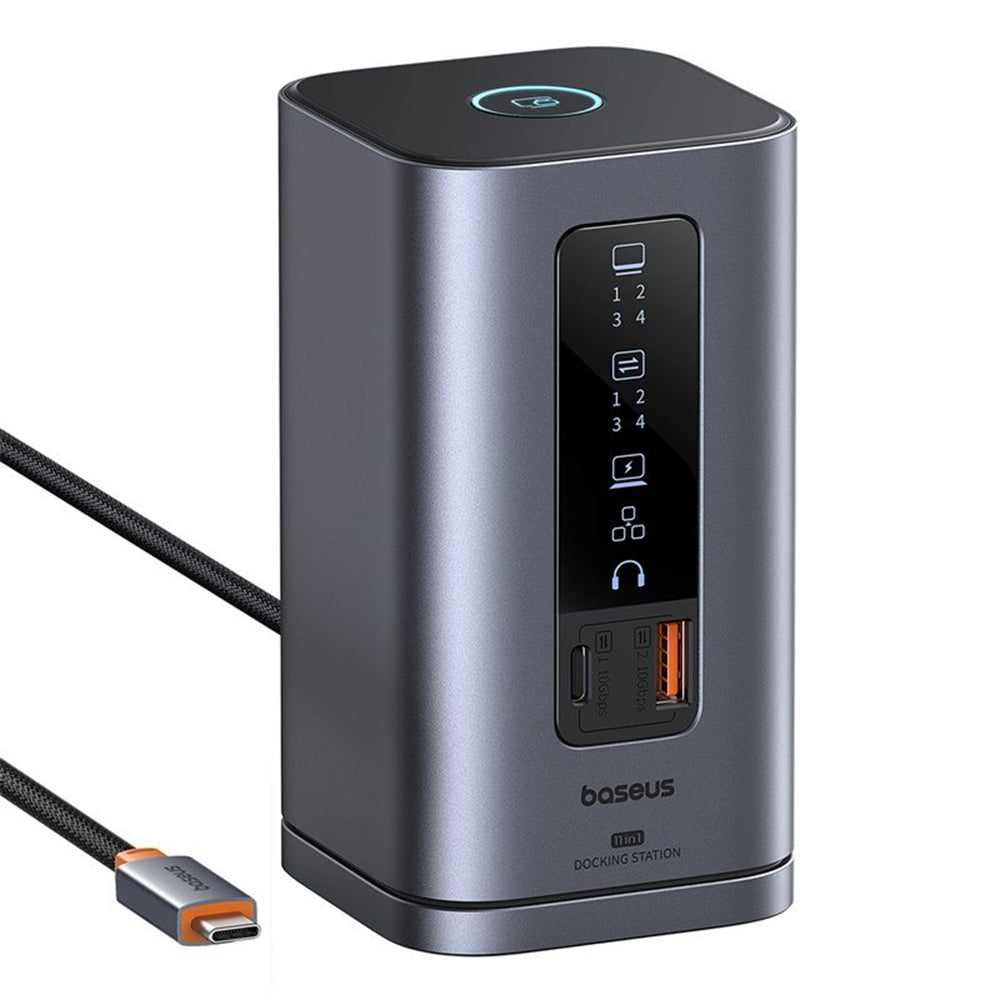Hub USB-C Baseus SpaceMate, 11in1, Sivý B00568101813-00