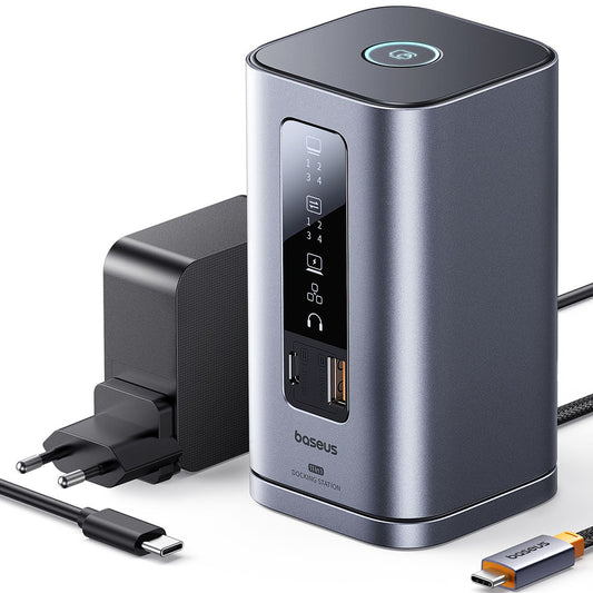 Hub USB-C Baseus Spacemate, 11in1, Sivý B0112701