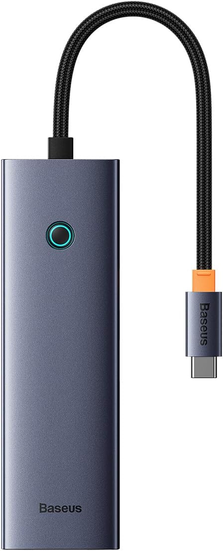 Hub USB-C Baseus UltraJoy, 4 x USB-A 3.0 - 1 x USB-C, Sivý B00052801811-01