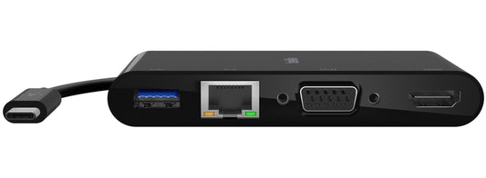 USB-C rozbočovač Belkin Connect, 1 x USB-A 3.0 - 1 x USB-C - 1 x HDMI - 1 x VGA - 1 x RJ45, Čierny AVC004btBK