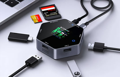 USB-C Hub BlitzWolf BW-TH16, 8v1, Sivý