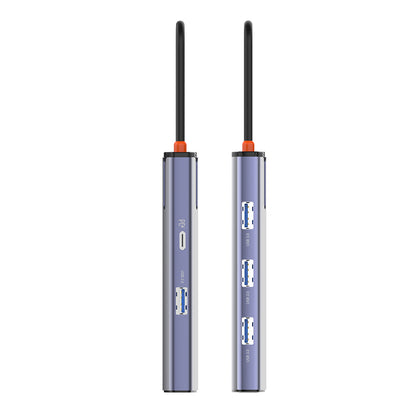 Hub USB-C ColorWay CW-HUB03, 6v1, Strieborný