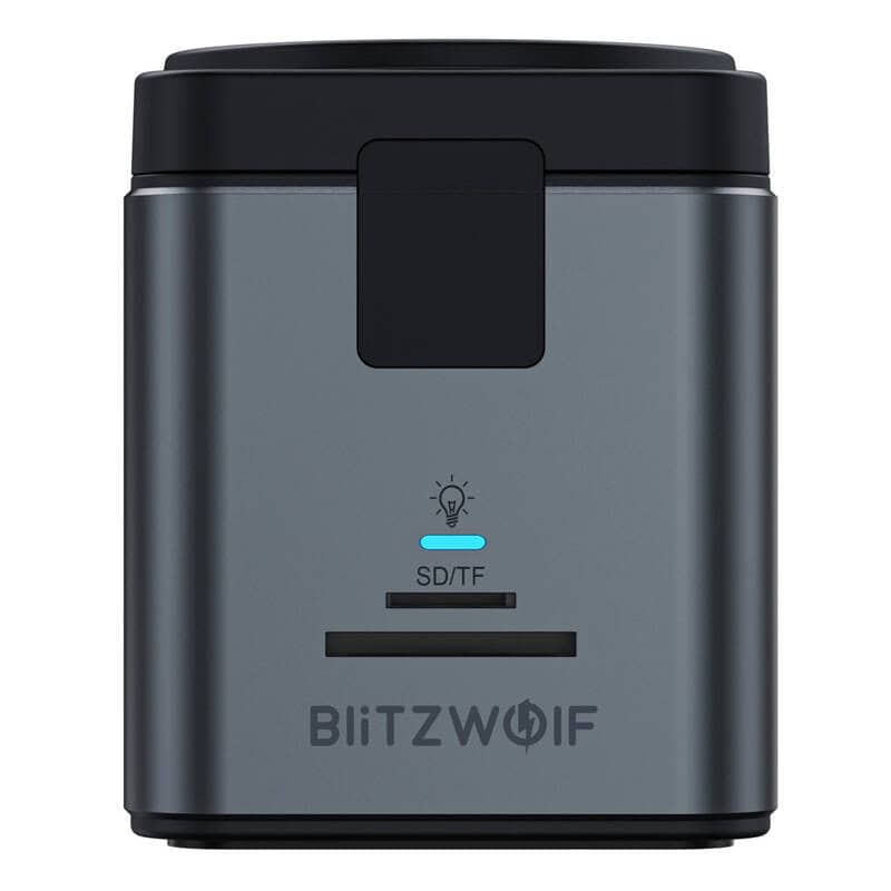 USB-C hub s bezdrôtovým nabíjaním QI BlitzWolf BW-TH17, 9v1, čierny