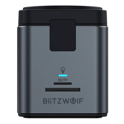 USB-C hub s bezdrôtovým nabíjaním QI BlitzWolf BW-TH17, 9v1, čierny