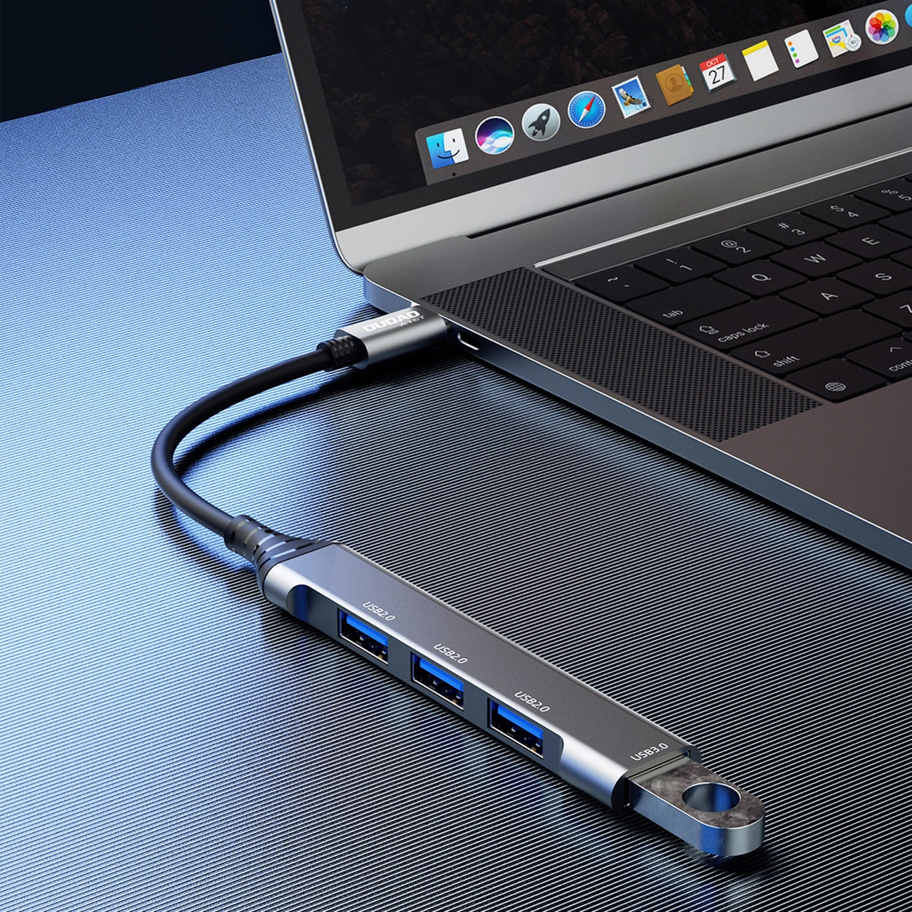 Hub USB-C Dudao A16T, 1 x USB-A 3.0 - 3 x USB-A, Čierny