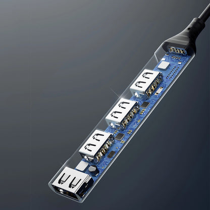 Hub USB-C Dudao A16T, 1 x USB-A 3.0 - 3 x USB-A, Čierny