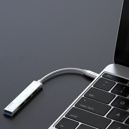 Hub USB-C HAVIT HB41, 4v1, Strieborný