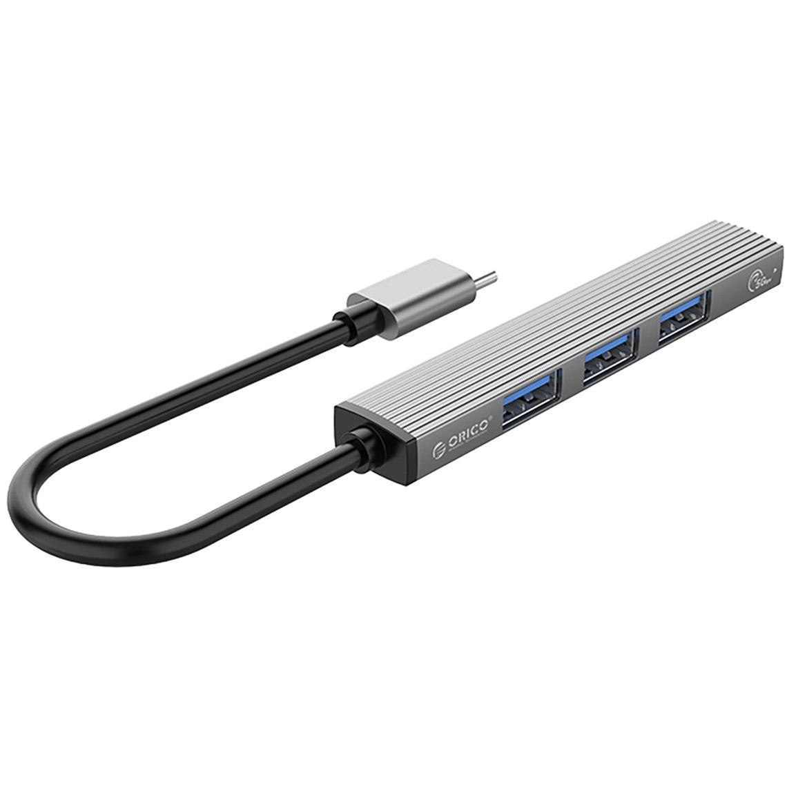 Orico AH-A13 USB-C Hub, 1 x USB-A 3.0 - 3 x USB-A, Gray