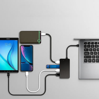 Hub USB-C Techsuit H16 QuantumNode, 4v1, Čierny