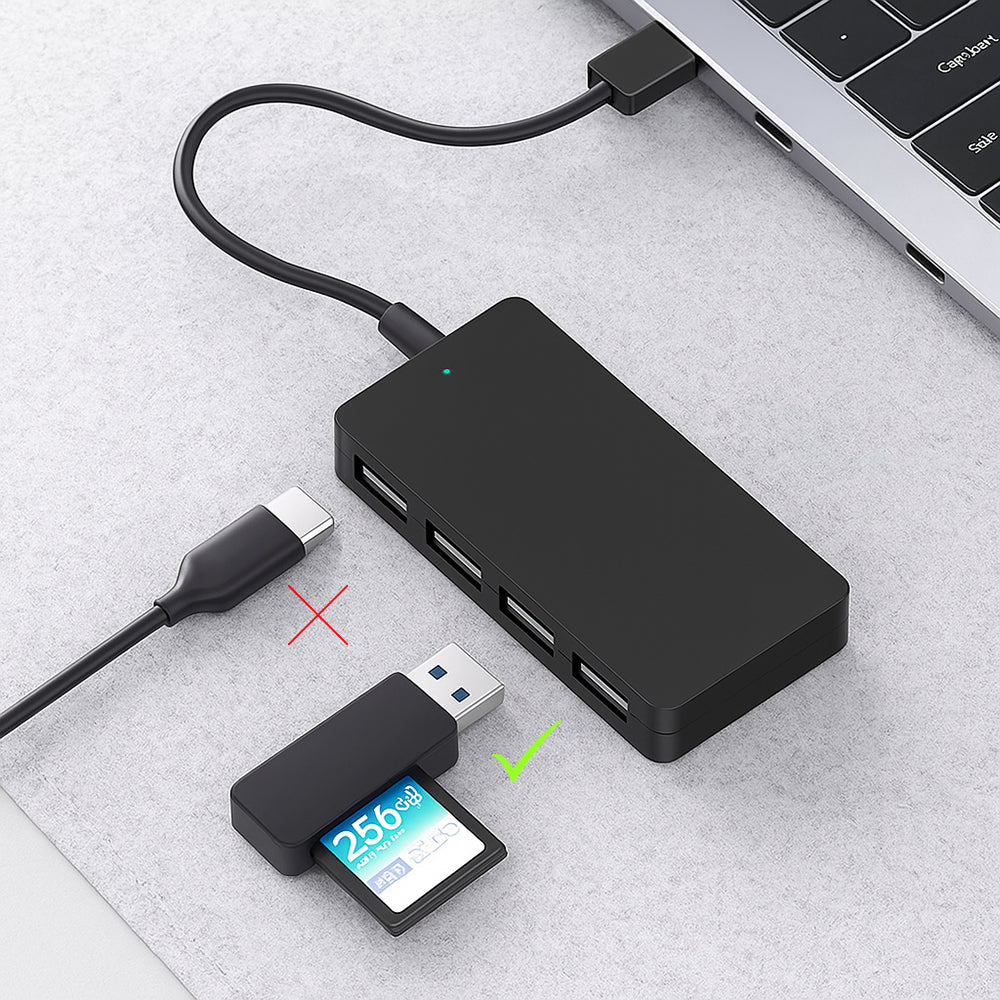 Hub USB-C Techsuit H16 QuantumNode, 4v1, Čierny