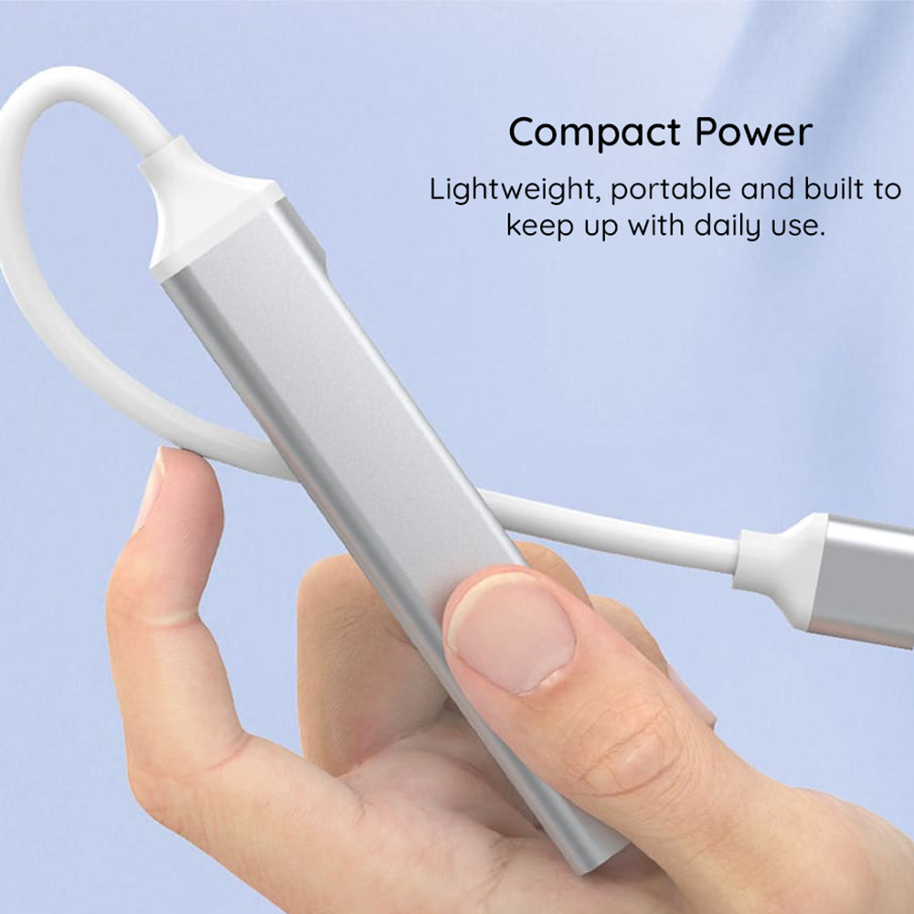 Hub USB-C Techsuit H18 PolarisBridge, 4v1, Biela Sivá