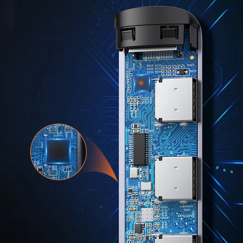 Hub USB-C UGREEN CM417, 4 x USB-A 3.2 - 1 x HDMI, Sivý