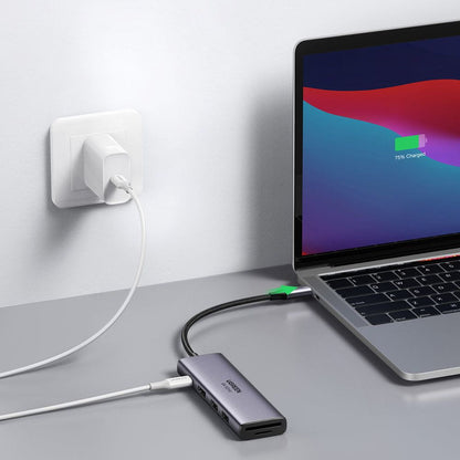 Hub USB-C UGREEN CM511 (60384), 2 x USB-A 3.0 - 1 x USB-C - 1 x HDMI - 1 x SD - 1 x microSD, Sivý
