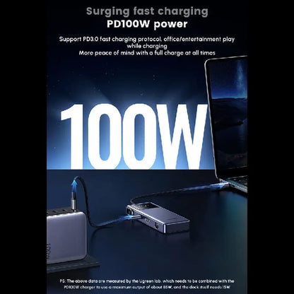 Hub USB-C UGREEN CM888 (45155) Uno, 6v1, Sivý