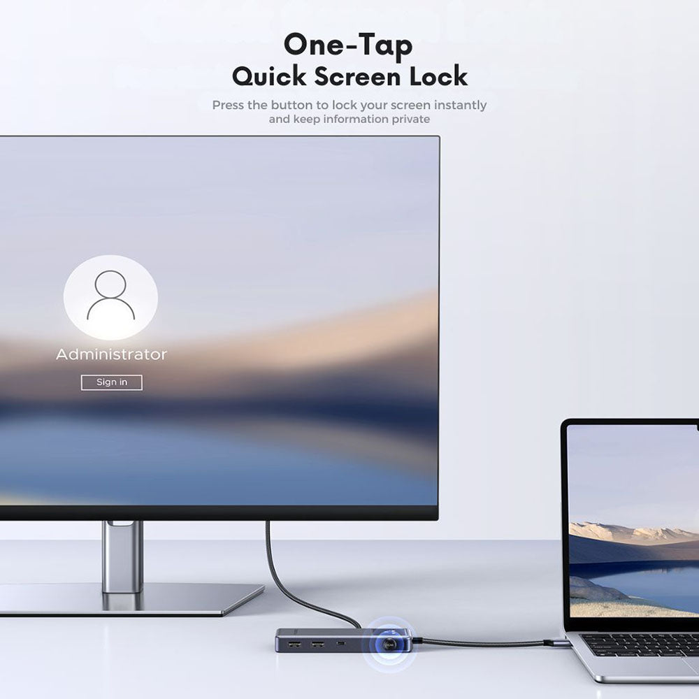 USB-C rozbočovač UGREEN Uno (75179), 2 x USB-A - 2 x USB-C - 1 x HDMI - 1 x SD - 1 x microSD, Sivý