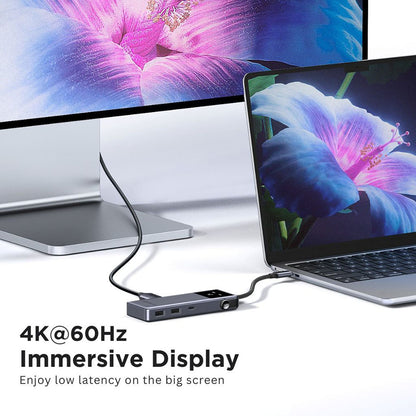 USB-C rozbočovač UGREEN Uno (75179), 2 x USB-A - 2 x USB-C - 1 x HDMI - 1 x SD - 1 x microSD, Sivý