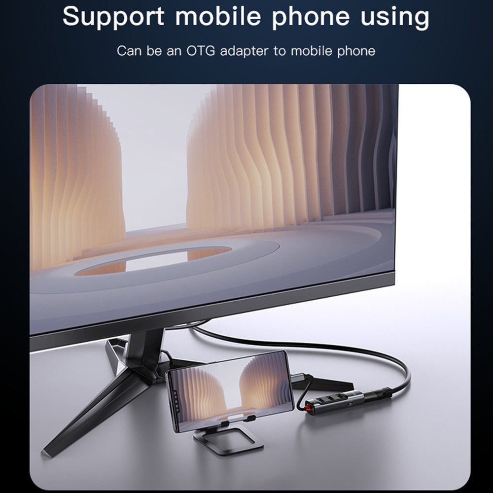 Hub USB-C Yesido HB22, 5v1, Sivý