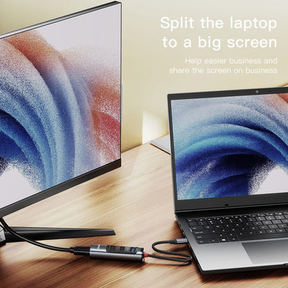 Hub USB-C Yesido HB22, 5v1, Sivý