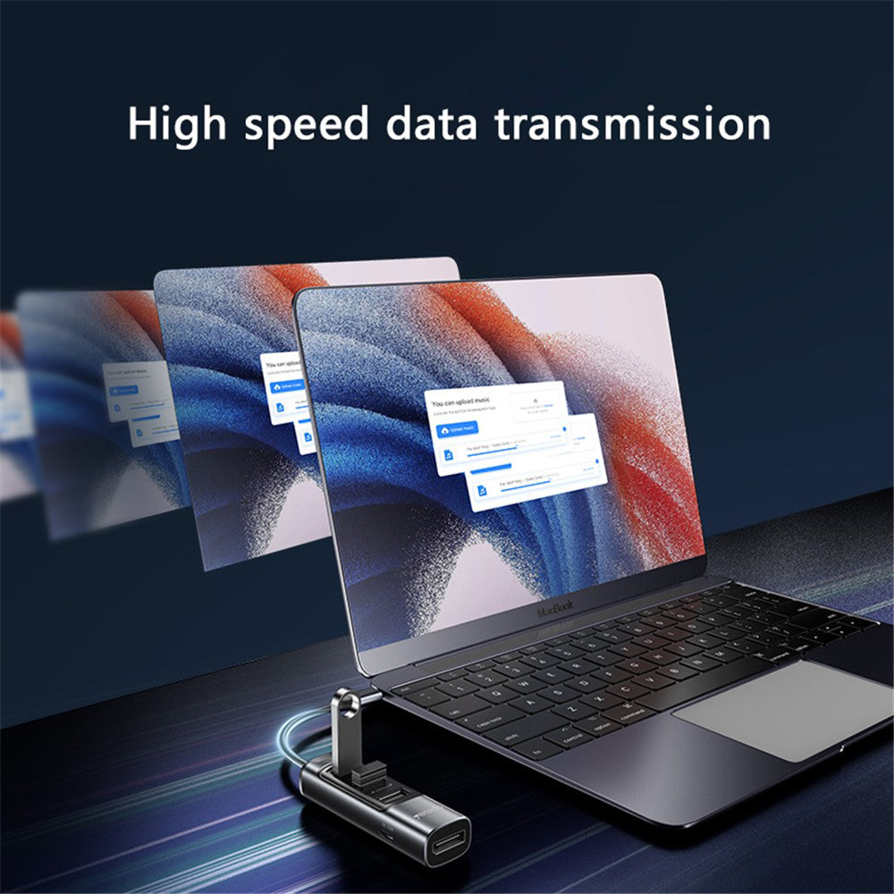 Hub USB-C Yesido HB23, 5v1, Sivý