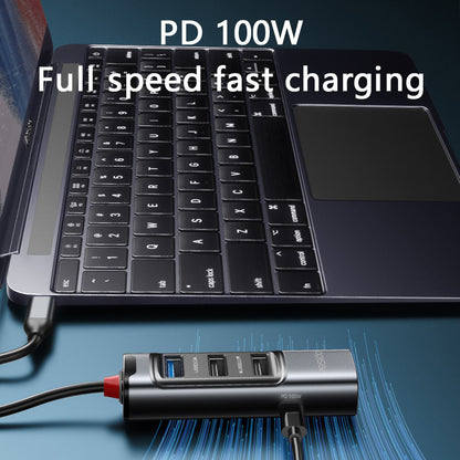 Hub USB-C Yesido HB23, 5v1, Sivý