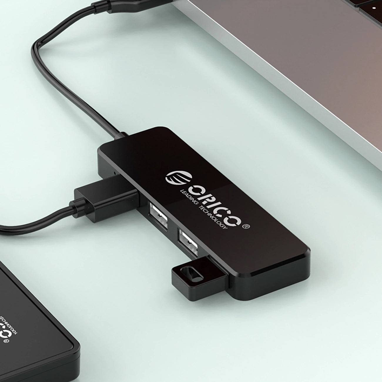 Hub USB Orico FL01, 4 x USB-A, Čierny