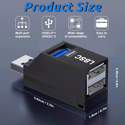 Hub USB Techsuit H11 EchoLink, 3v1, Čierna