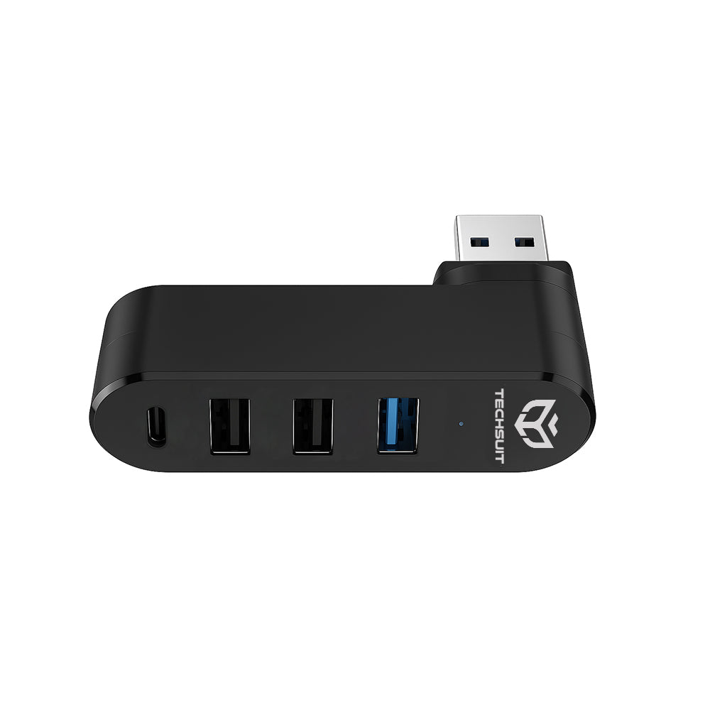 USB Hub Techsuit H17 SplitterNode, 4v1, Čierny