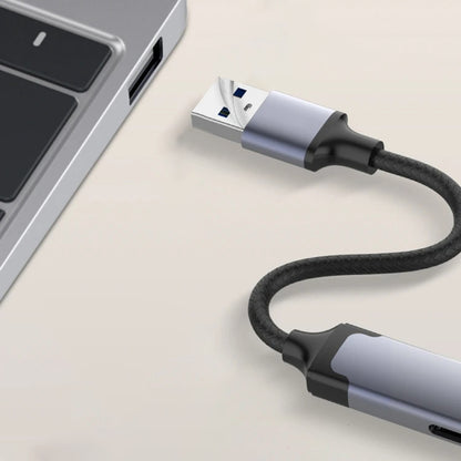 USB Hub Techsuit H19 PolarisBridge, 4v1, Sivá Biela