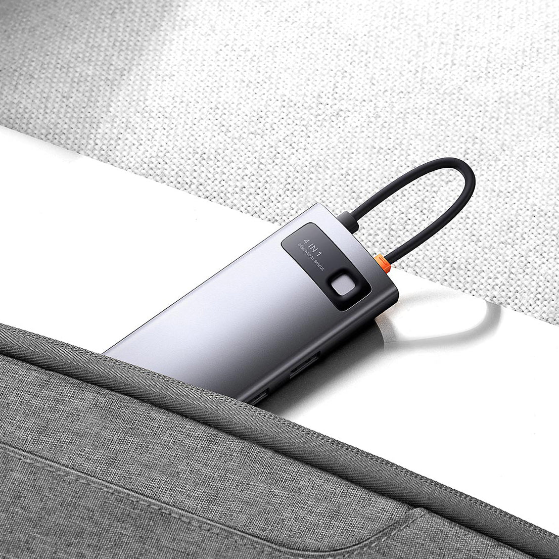 Hub USB-C Baseus Metal Gleam, 4 x USB-A 3.0, Sivý WKWG070013